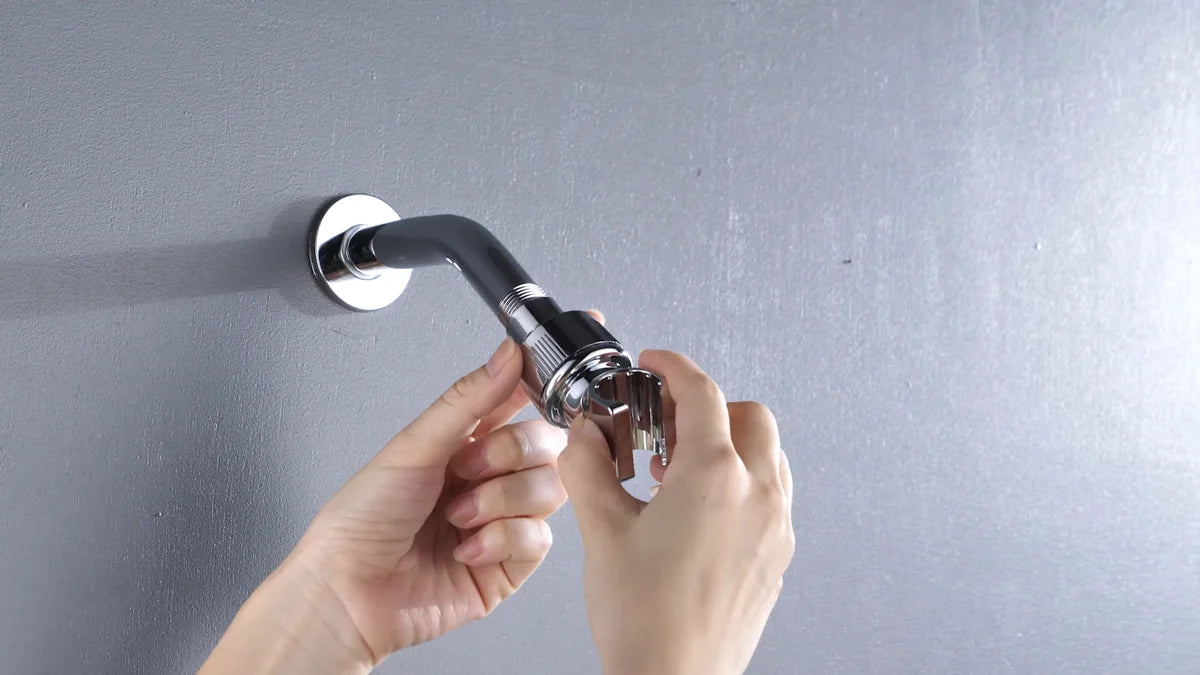 Attach the adjustable shower holder to the shower arm