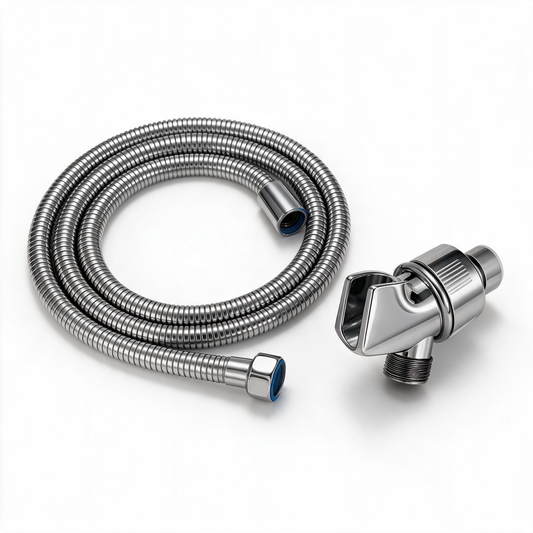 LiberaQuar S-1 accessory set with a 59-inch shower hose and an adjustable shower-head holder and connector.